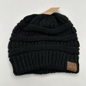 New C.C Classic Beanie Women's Black Hat NWT